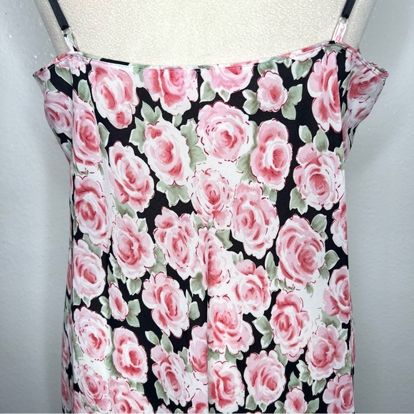 VINTAGE Oscar De La Renta Pink Label 90s Lace Trip Floral Slip Size Medium - Picture 7 of 12